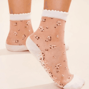 Medias transparentes florales