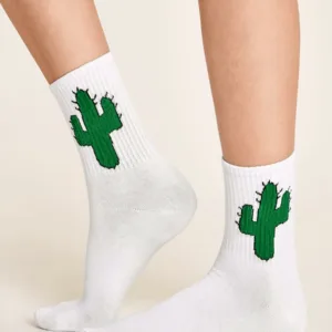 Calcetines con estampado de cactus