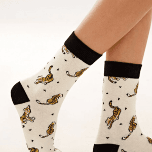 Calcetines con estampado de tigres