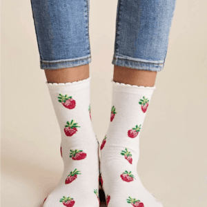 Calcetines altos con estampado de Fresas