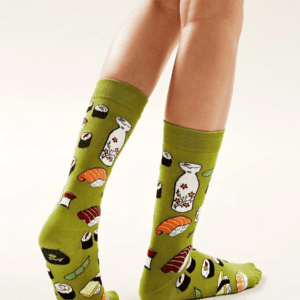 Calcetines con estampado de sushi