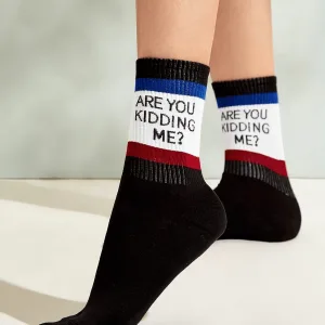 Calcetines con frase Are you kidding me?