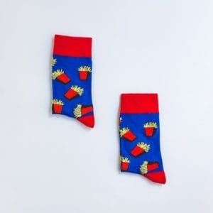 Calcetines con estampado de papas fritas