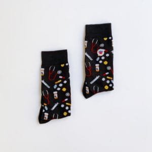 Calcetines con estampado de Medicina