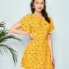Vestido Margaritas Mangas Holgadas