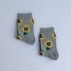 Calcetines de girasoles gris