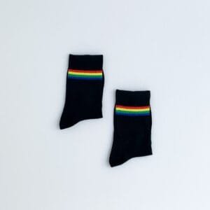 Calcetines Pride Negro Franja