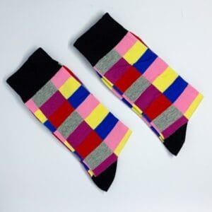 Calcetines cuadros multicolor