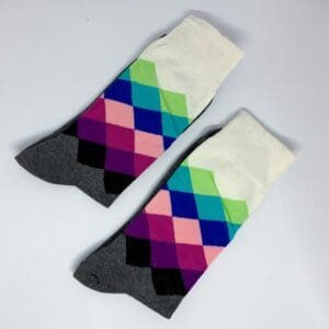 Calcetines rombos multicolor