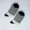 Calcetines striped and cross black and white
