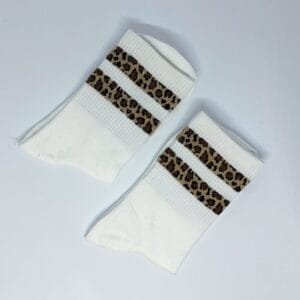 Calcetines animal print white