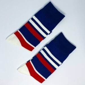 Calcetines striped blue and red