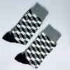 Calcetines cubos grey