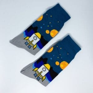 Calcetines spacecraft blue and grey