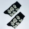 Calcetines Flowers black and white