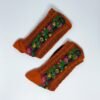 Calcetines Floral line brown