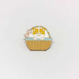 Pin perrito Shiba Inu en canasta picnic 2