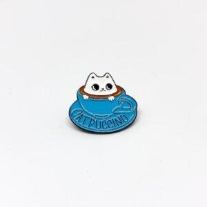 Pin Cat Puccino blanco