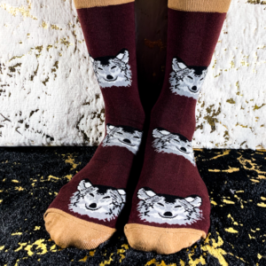 Calcetines Lobo Fondo Cafe