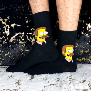 Calcetines Los Simpson | Ned Flanders Fondo Negro