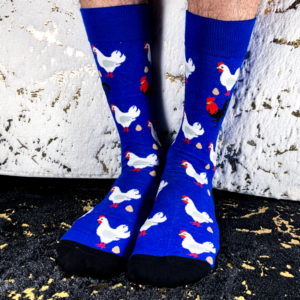 Calcetines de gallos y  gallinas