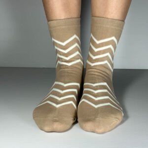Calcetines Zig Zag Beige