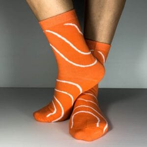 Calcetines Curvi lineas Naranja
