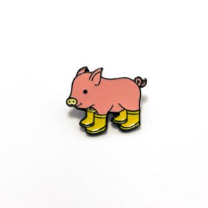 Pin Cerdito Con Botas Amarillas