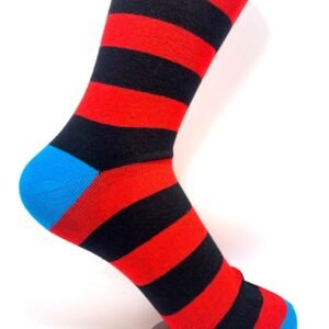 Calcetines Franjas Rojo y Negro