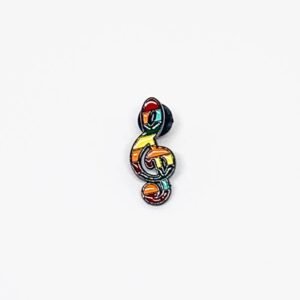 Pin Clave de Sol musical multicolor