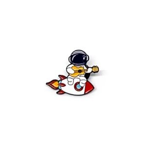 Pin Astronauta guitarrista en cohete