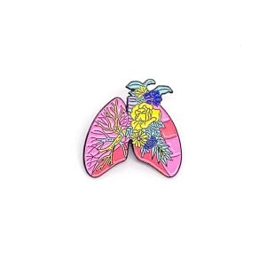 Pin Pulmones con rosas