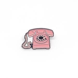 Pin Télefono Vintage Rosado