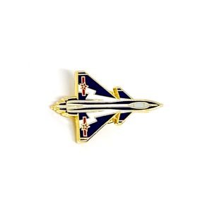 Pin Avión de combate 1 (blanco y azul)