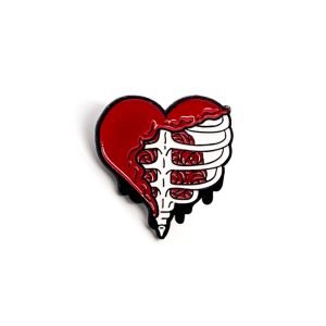Pin Corazón Esquelético