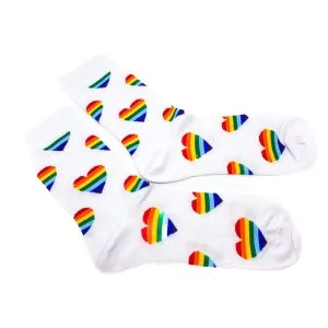 Calcetines Pride Corazón Blanco