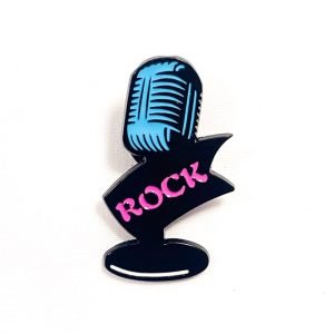Pin Micrófono Rock
