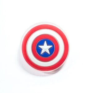 Pin tipo Crocs LED Marvel | Escudo Capitán America