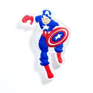 Pin tipo Crocs LED Marvel | Capitán America