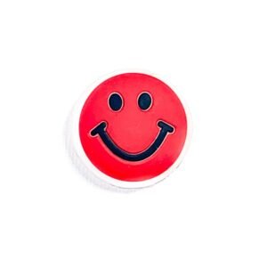 Pin tipo Crocs LED Emoji Cara Feliz Roja