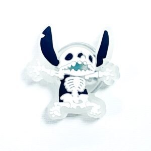 Pin tipo Crocs LED Stitch Esqueleto