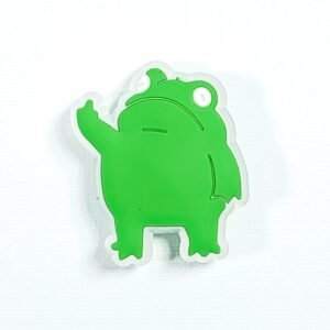 Pin tipo Crocs LED Rana Sacando el Dedo