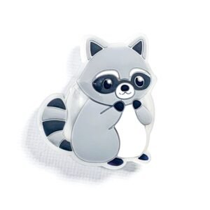 Pin tipo Crocs LED Mapache