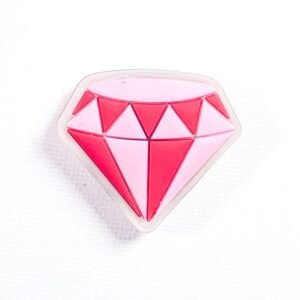 Pin tipo Crocs LED Diamante Rosa
