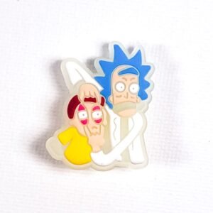 Pin tipo Crocs Glowing Rick y Morty