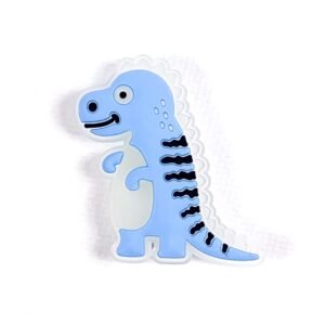 Pin tipo Crocs Glowing Dinosaurio | Tiranosaurio Rex Azul