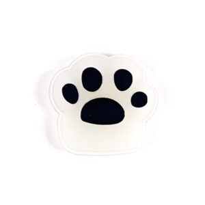 Pin tipo Crocs Glowing Huella Mascota Negra