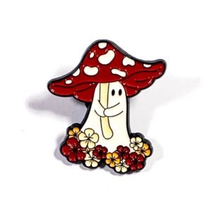 Pin Hongo Fantasma con Flores