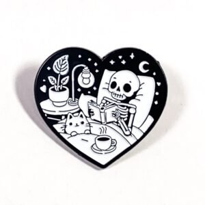 Pin Calavera Corazón Chill
