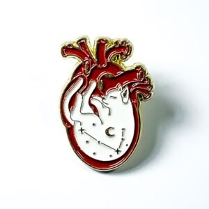 Pin Corazón Gato Blanco